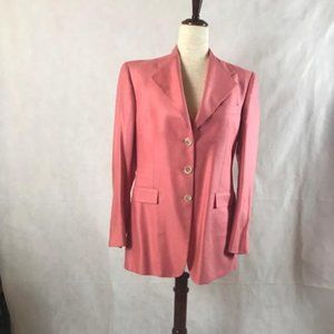 EUC Tailored Single-Breasted 3-Button Pink Blazer Size 6